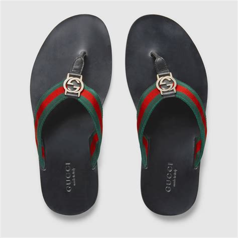 gucci men white thong sandals|men gucci slides size 10.